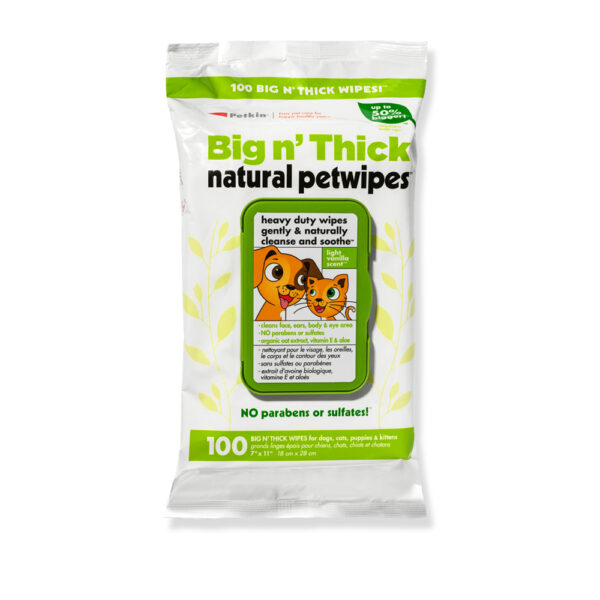 Petkin Big Natural Pet Wipes, 100pcs